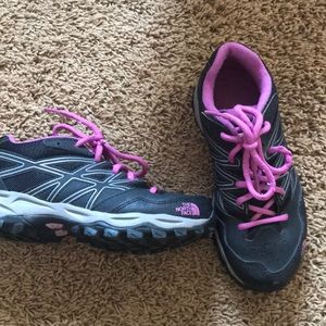 Like new girls North Face hiking shoes
